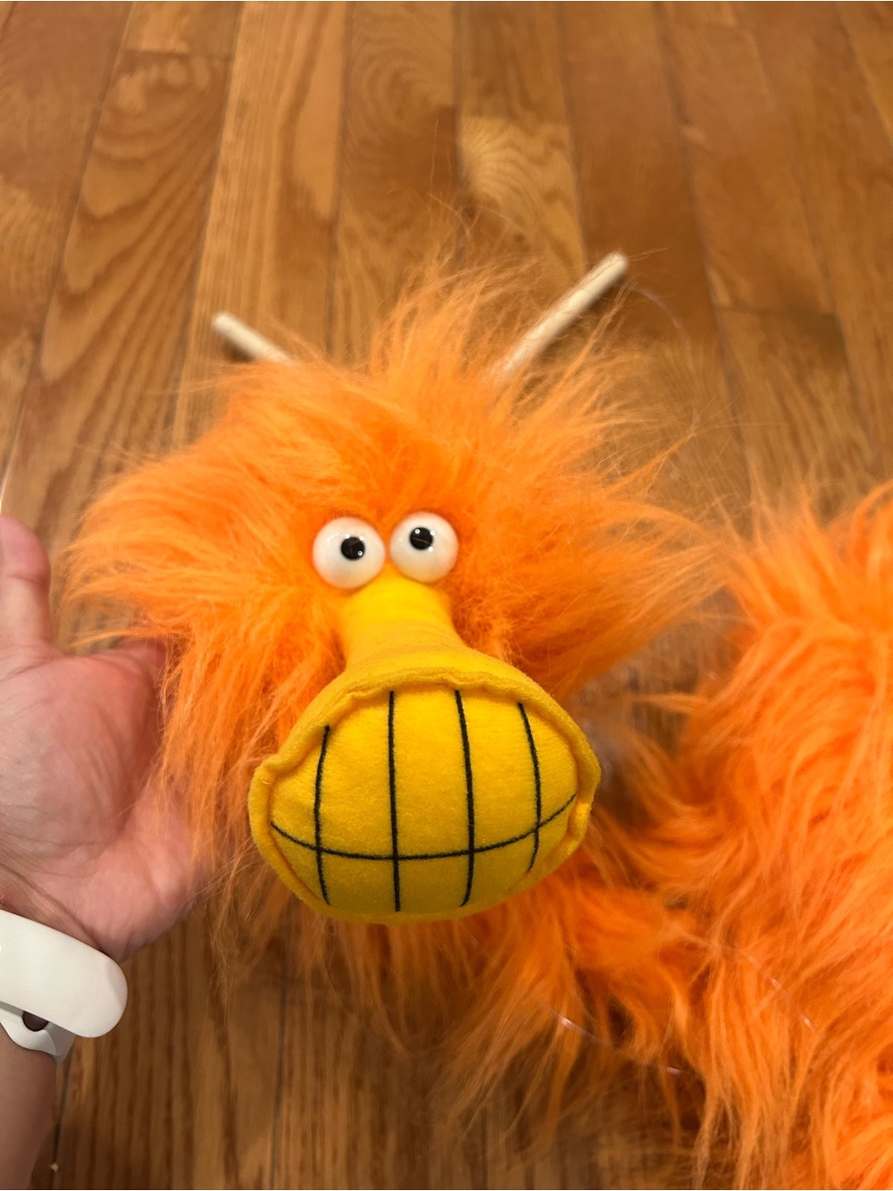 VTG GAF Great American Fun Orange Fuzzy Marionette Monster Puppet Limber Louie - Picture 2 of 5